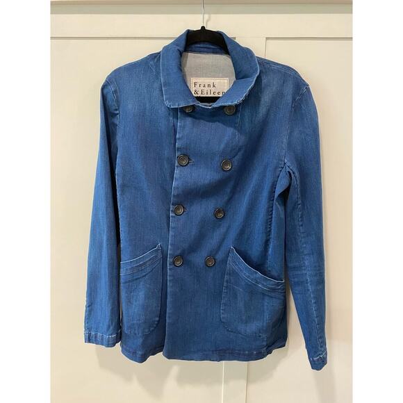 Frank & Eileen Belfast English Peacoat in 1977 Medium Wash - Picture 7 of 9